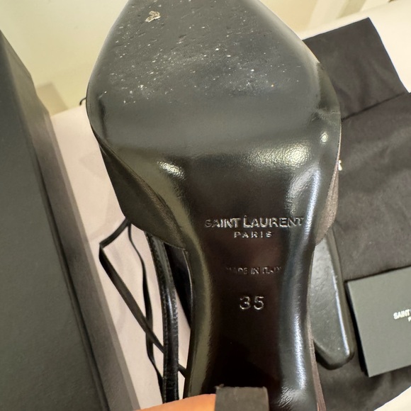 Saint Laurent Blade Tie Detailed Slingback Pumps size 35 - Picture 7 of 8